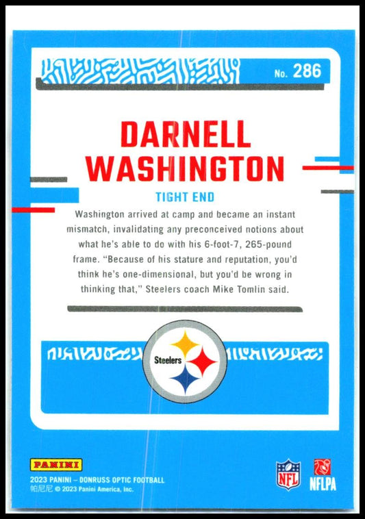2023 Donruss Optic #286 Darnell Washington Rookie Pittsburgh Steelers