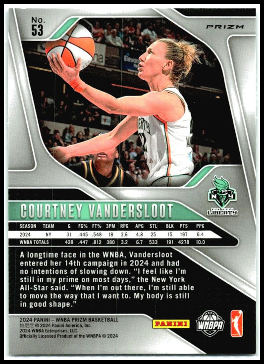 2024 Panini Prizm WNBA Ice Prizms #53 Courtney Vandersloot New York Liberty