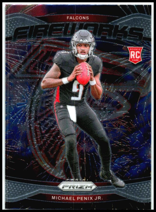 2024 Panini Prizm Fireworks #16 Michael Penix Jr. Atlanta Falcons