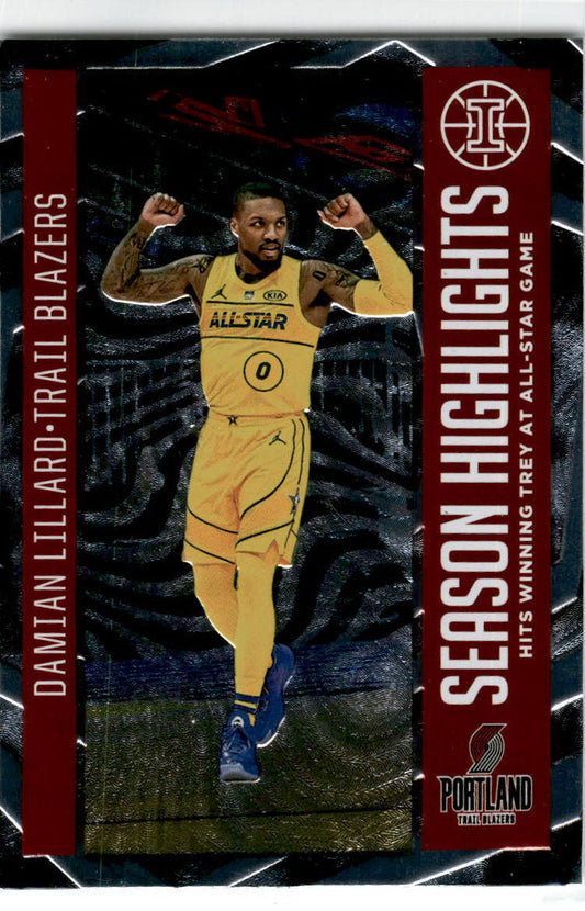 2020 Panini Illusions Season Highlights #15 Damian Lillard