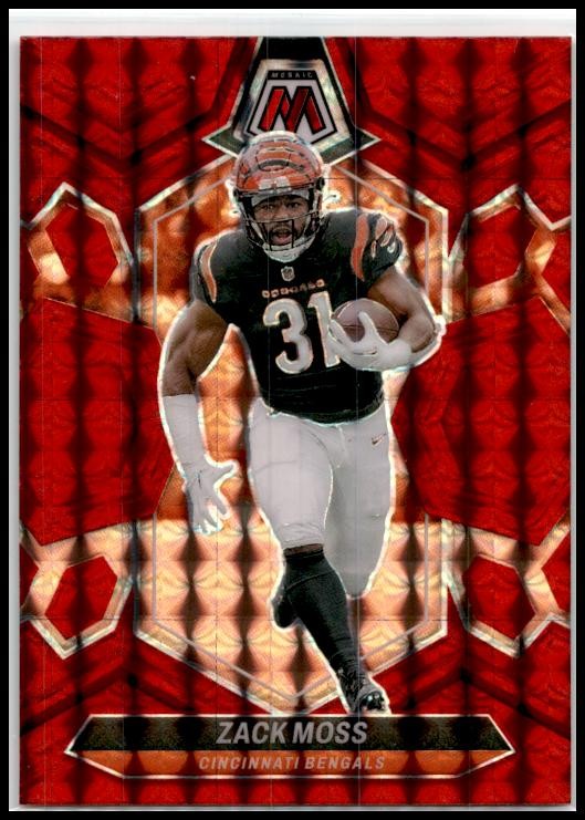 2024 Panini Mosaic Mosaic Red #44 Zack Moss Cincinnati Bengals