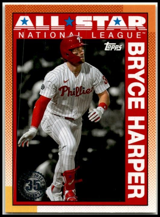 2025 Topps 1990 Topps 35th Anniversary All-Stars #90AS-19 Bryce Harper Phillies