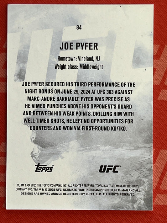 2025 Topps Knockout UFC Sepia #84 Joe Pyfer