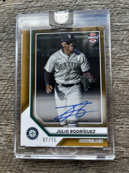 2025 Topps Industry Conference Julio Rodriguez Auto /15 Seattle Mariners