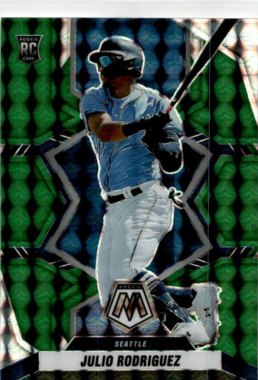 2022 Mosaic Green Prizm  #274 Julio Rodriguez RC Seattle
