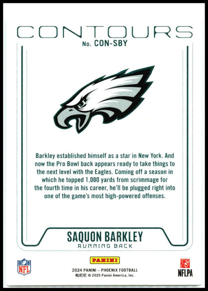 2024 Panini Phoenix Contours #CON-SBY Saquon Barkley Philadelphia Eagles