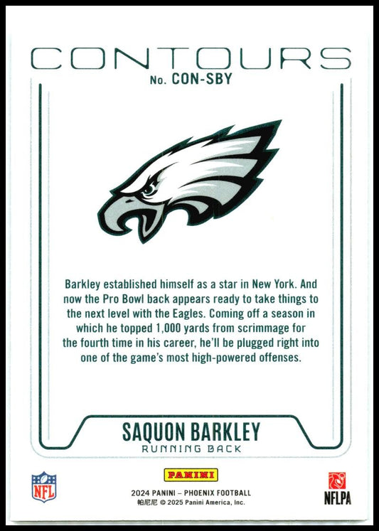 2024 Panini Phoenix Contours #CON-SBY Saquon Barkley Philadelphia Eagles