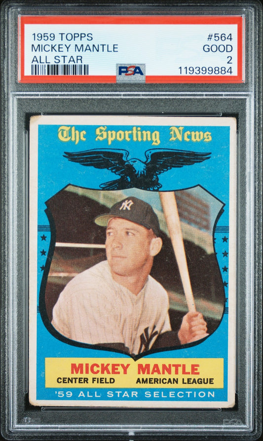 1959 Topps All Star #564 Mickey Mantle