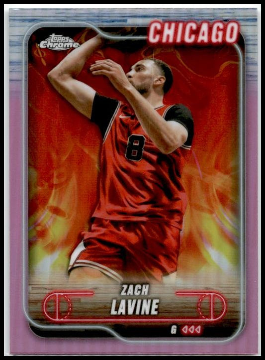 2024-25 Topps Chrome Pink Refractor #84 Zach Lavine Chicago Bulls