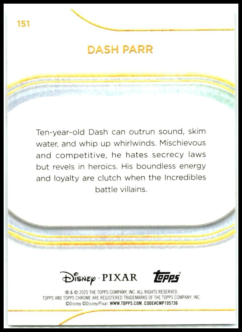 2025 Topps Chrome Disney #151 Dash Parr