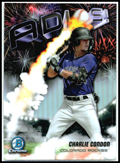 2025 Bowman Chrome Adios #AD-15 Charlie Condon Rockies