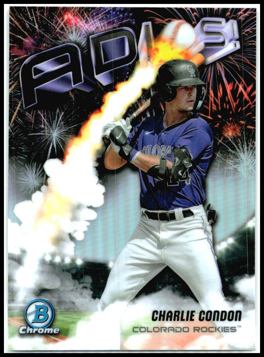 2025 Bowman Chrome Adios #AD-15 Charlie Condon Rockies