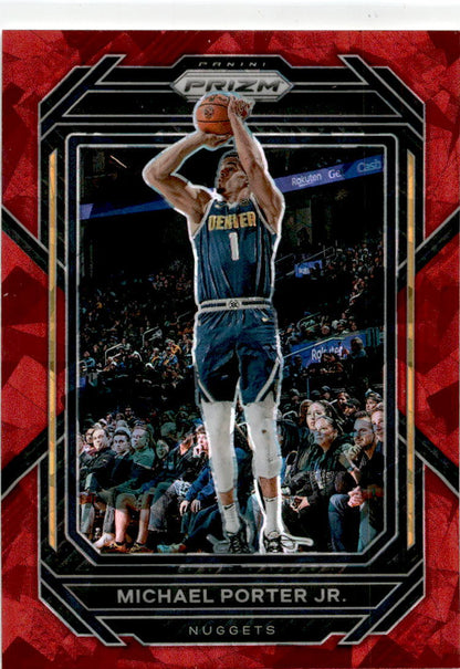 2022-23 Panini Prizm Prizms Red Ice #28 Michael Porter Jr. Denver Nuggets