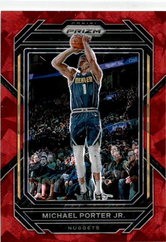 2022-23 Panini Prizm Prizms Red Ice #28 Michael Porter Jr. Denver Nuggets