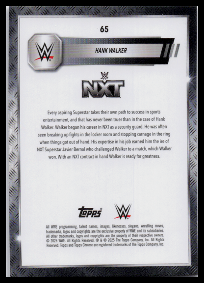 2024 Topps Chrome WWE #65 Hank Walker