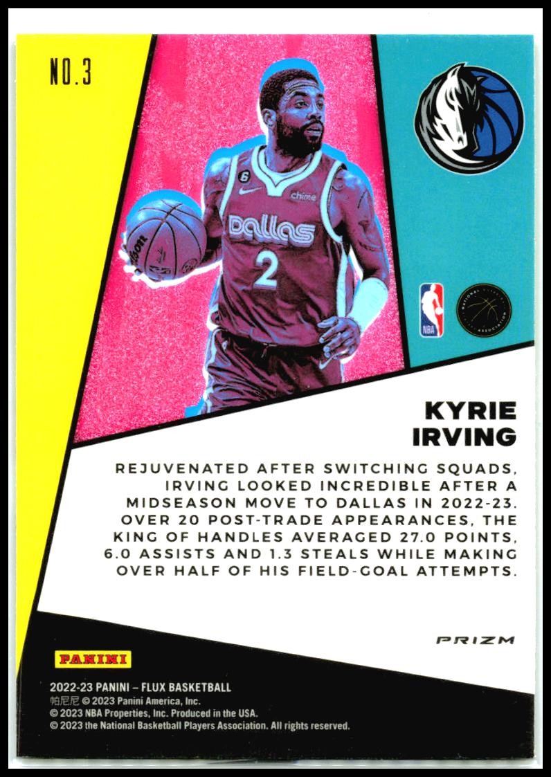 2022-23 Panini Flux Flux Appeal Silver #3 Kyrie Irving Dallas Mavericks