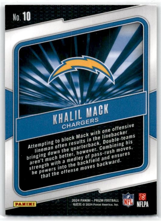 2024 Panini Prizm Hype #10 Khalil Mack Los Angeles Chargers