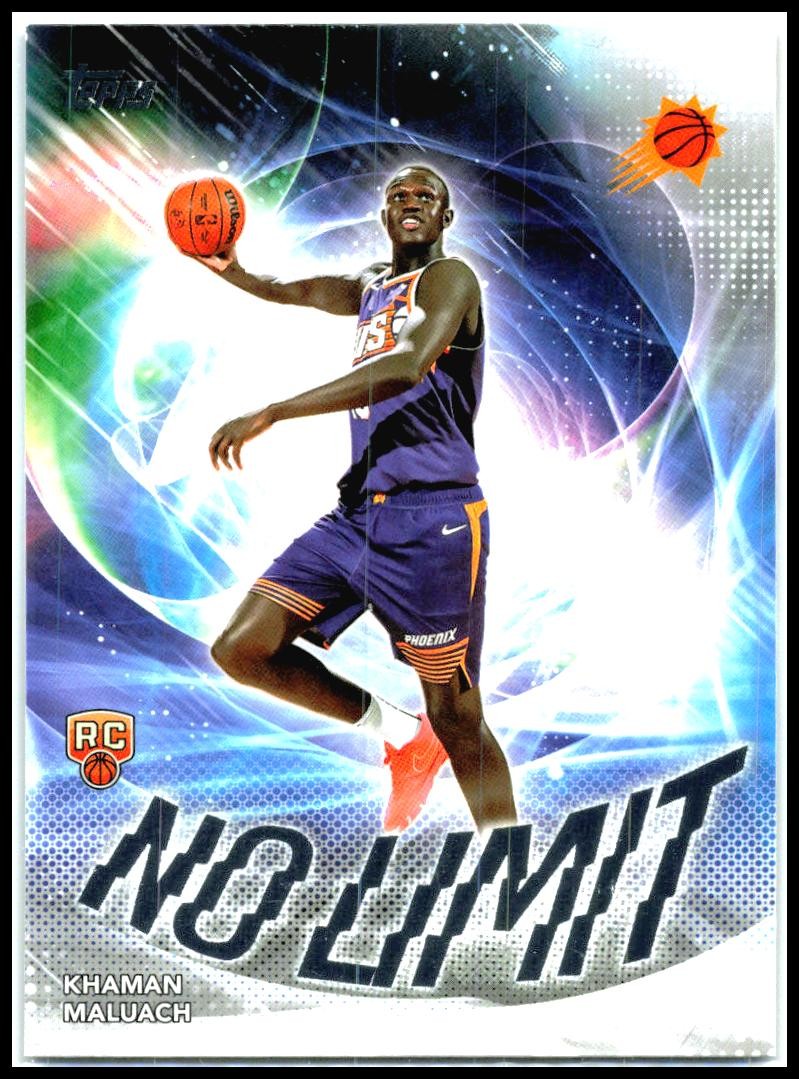 2025-26 Topps No Limit Blue Rainbow #NL-10 Khaman Maluach #/150 Phoenix Suns