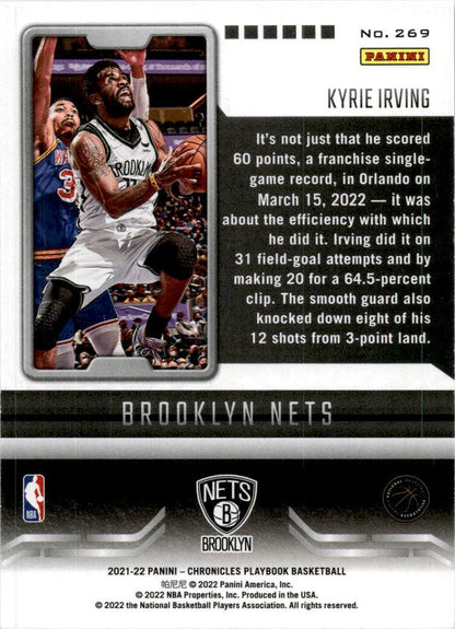 2021-22 Panini Chronicles Playbook Green #269 Kyrie Irving Brooklyn Nets