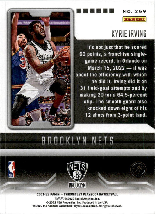 2021-22 Panini Chronicles Playbook Green #269 Kyrie Irving Brooklyn Nets