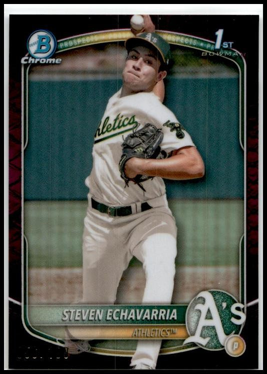 2025 Bowman Reptilian Fuchsia #/199 #BCP-73 Steven Echavarria Athletics