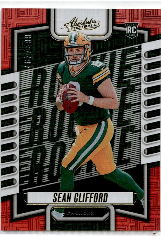 2023 Panini Absolute Red Squares #141 Sean Clifford Green Bay Packers /499