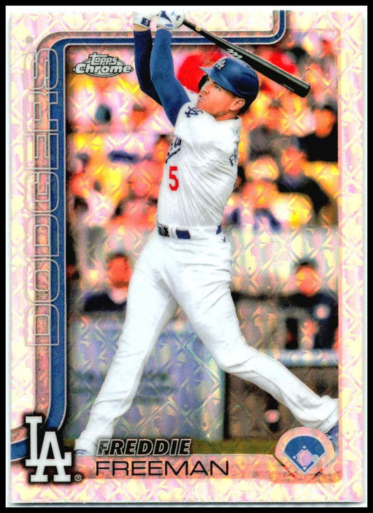 2025 Topps Chrome Logofractor #23 Freddie Freeman Los Angeles Dodgers