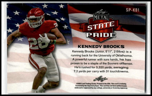 2022 Leaf Metal Draft Blue Mojo #SP-KB1 Kennedy Brooks Eagles