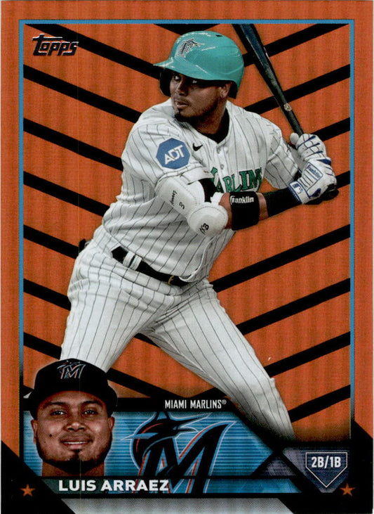 2023 Topps Update Orange and Black Foil #US1 Luis Arraez Miami Marlins