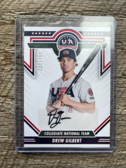 2022 Drew Gilbert  Stars Stripes USA  Auto Mets Rookie RC /103