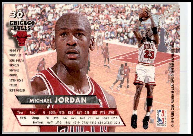 1993-94 Ultra #30 Michael Jordan Chicago Bulls