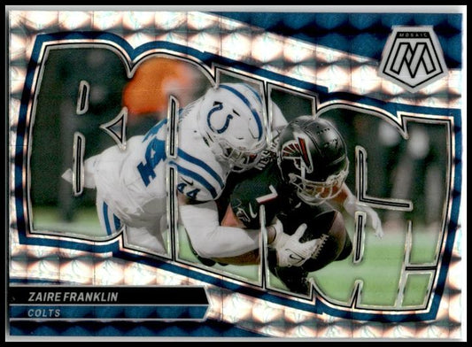 2024 Panini Mosaic Bang! Mosaic Silver #7 Zaire Franklin Indianapolis Colts