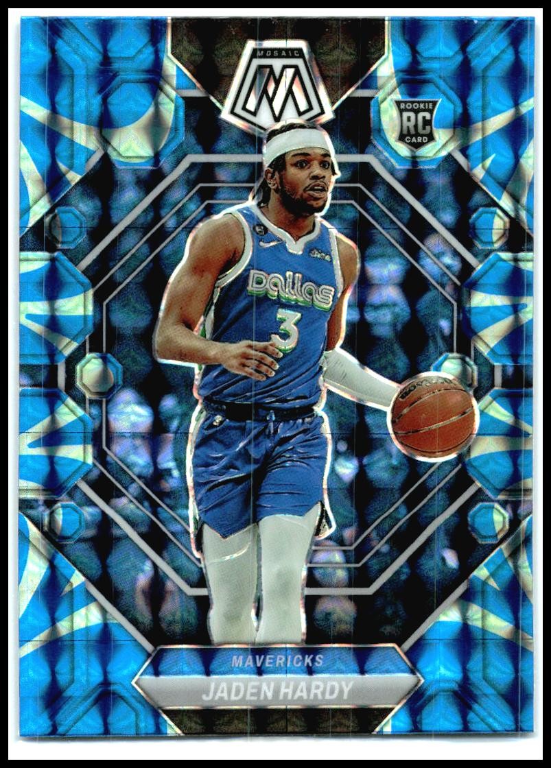 2022-23 Panini Mosaic Reactive Blue #234 Jaden Hardy Rookie Dallas Mavericks