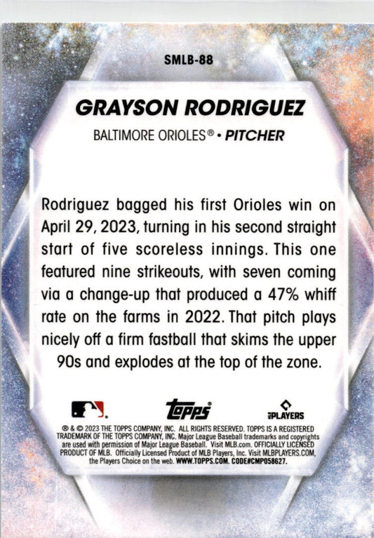 2023 Topps Update Stars of MLB #SMLB-88 Grayson Rodriguez Baltimore Orioles