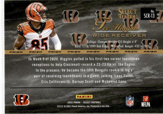 2020 Select Silver  #SCR-13 Tee Higgins RC Cincinnati Bengals