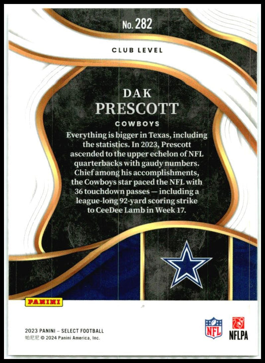 2023 Panini Select #282 Dak Prescott Dallas Cowboys