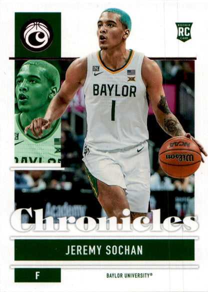2022 Panini Chronicles Draft Picks #4 Jeremy Sochan Baylor /  San Antonio Spurs