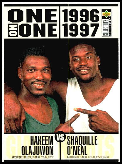 1996-97 Collector's Choice #2 Hakeem Olajuwon / Shaquille O'Neal
