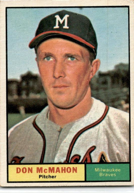 1961 Topps #278 Don McMahon Milwaukee Braves