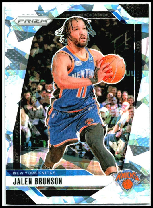 2024-25 Panini Prizm Prizms Ice #217 Jalen Brunson New York Knicks