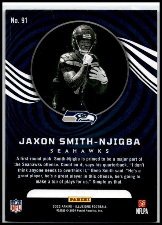 2023 Illusions Ruby Trophy Collection #91 Jaxon Smith-Njigba Rookie Seahawks