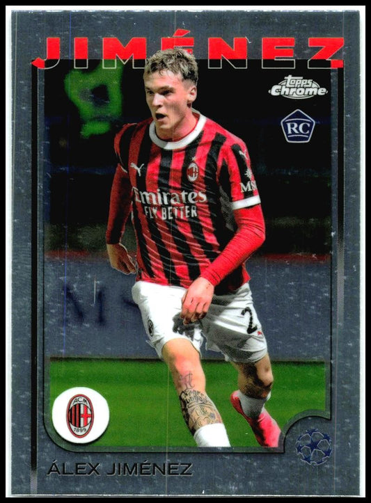 2024-25 Topps Chrome UEFA Club Competitions #73 Álex Jiménez Rookie A.C. Milan