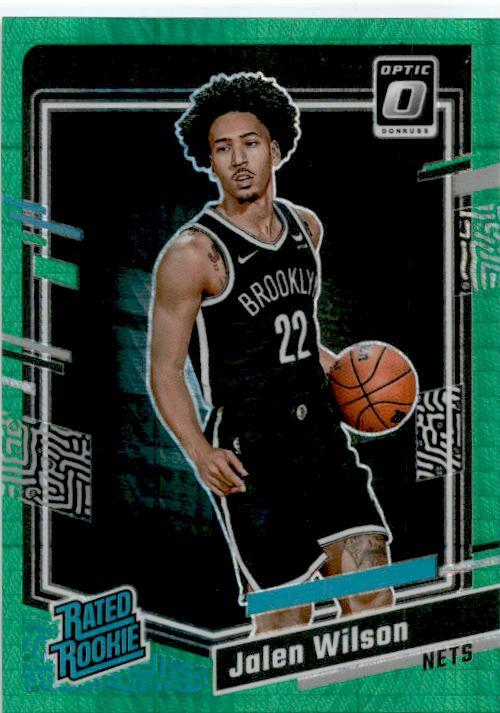 2023-24 Donruss Optic Hyper Green #206 Jalen Wilson Rookie Brooklyn Nets