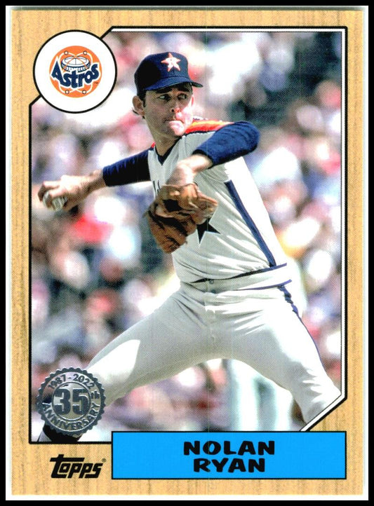2022 Topps 1987 Topps Baseball 35th Anniversary #T87-94 Nolan Ryan Astros