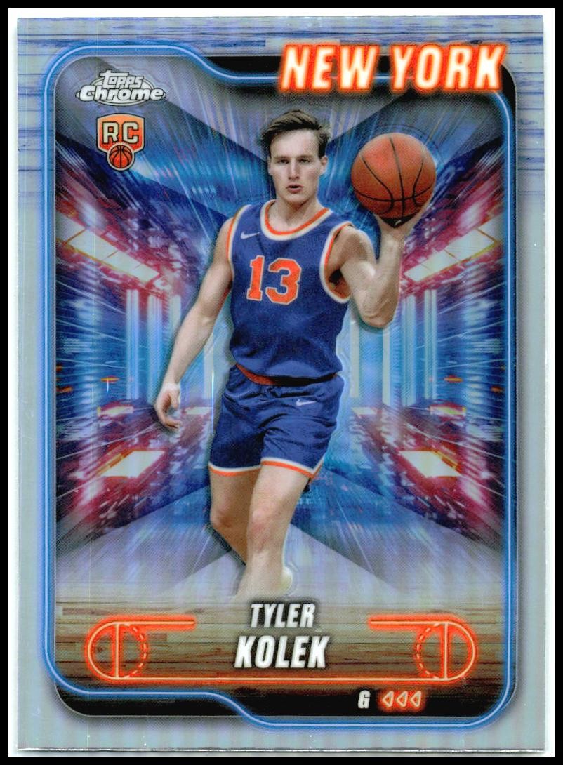 2024-25 Topps Chrome Refractor #167 Tyler Kolek Rookie New York Knicks