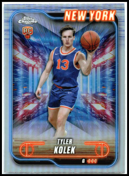 2024-25 Topps Chrome Refractor #167 Tyler Kolek Rookie New York Knicks