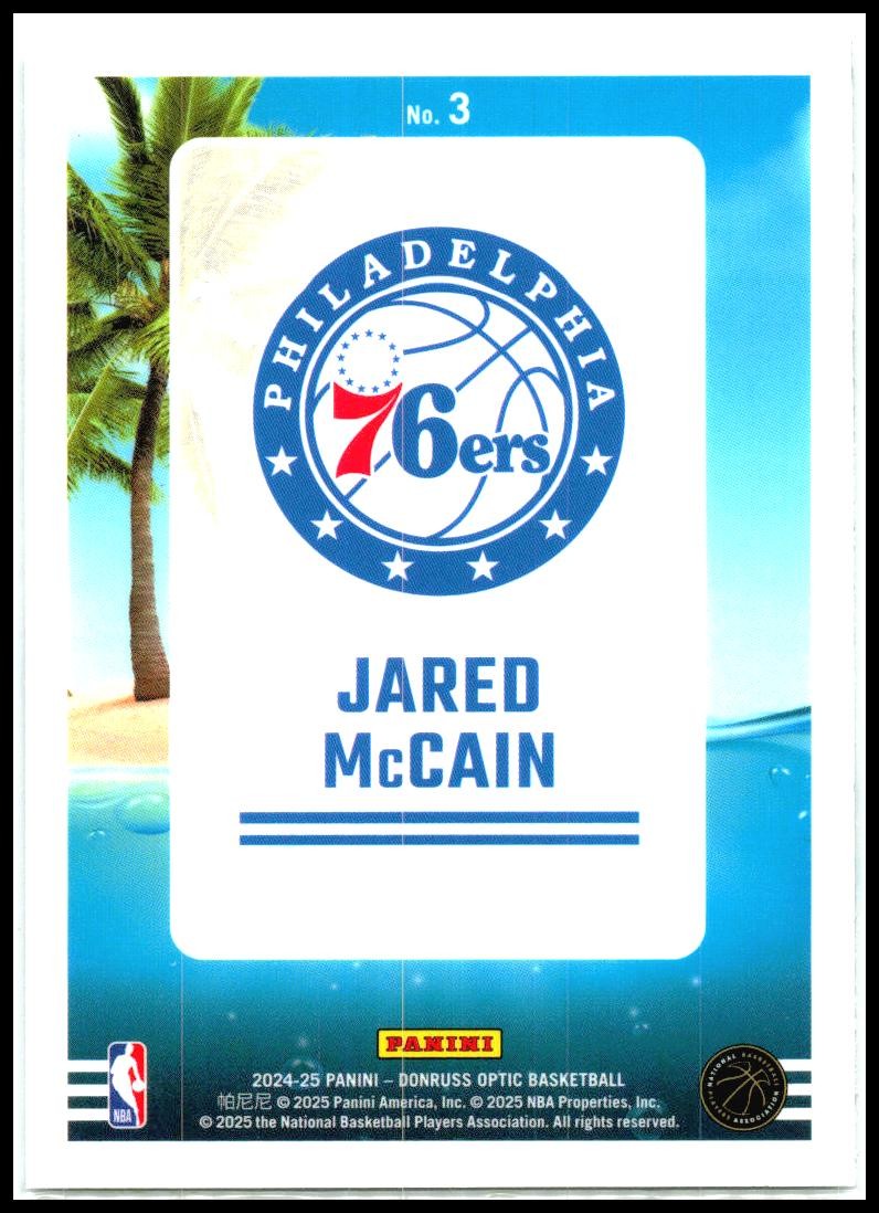 2024-25 Donruss Optic Splash! #3 Jared McCain 76ers