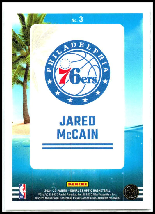 2024-25 Donruss Optic Splash! #3 Jared McCain 76ers