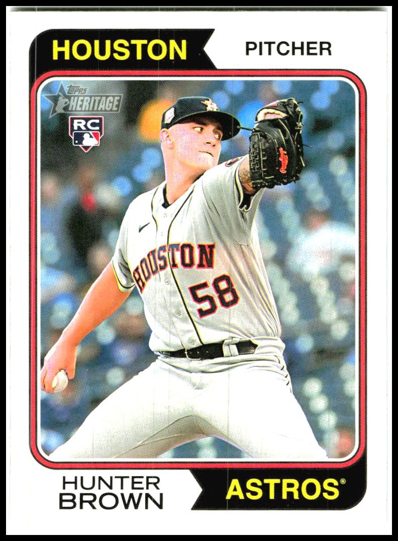 2023 Topps Heritage #316 Hunter Brown Rookie Houston Astros