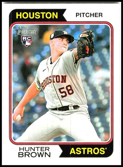 2023 Topps Heritage #316 Hunter Brown Rookie Houston Astros